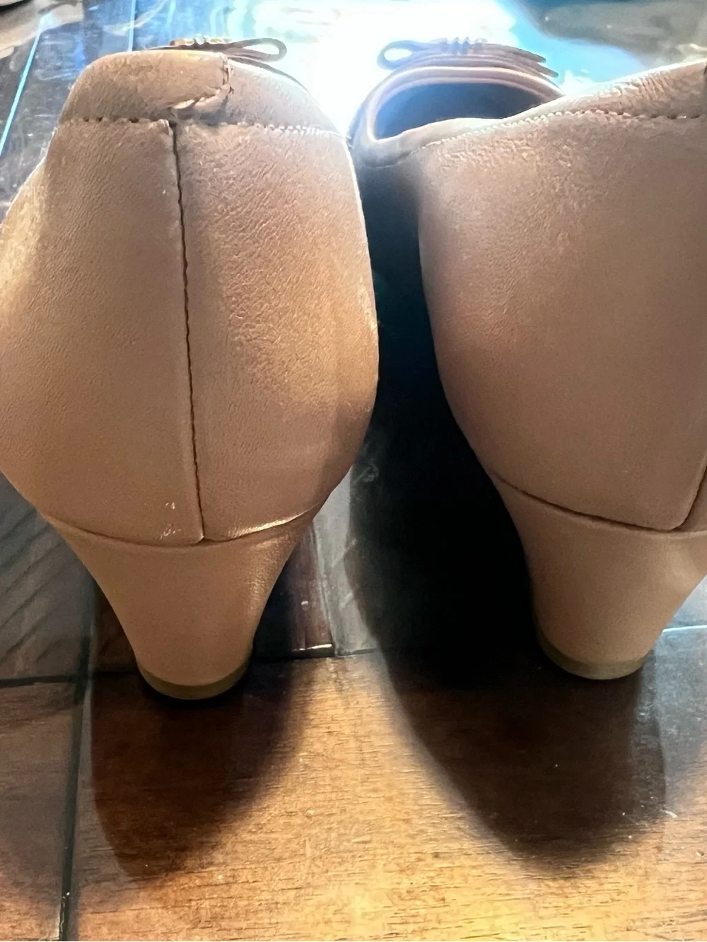 Cole Haan Blush Leather Ballet Flats with Gold Logo